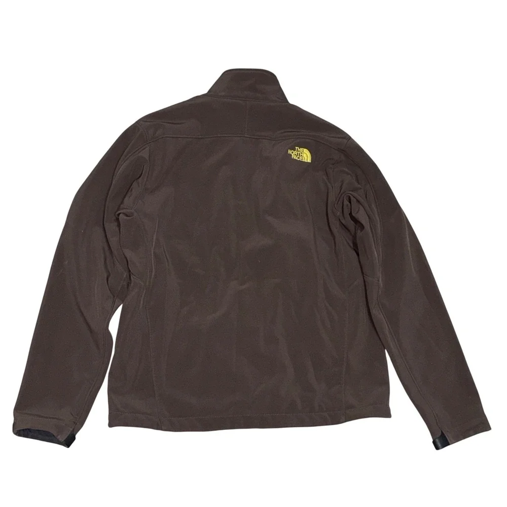 The North Face Apex Bionic Jacket Mens M  Brown Yellow Softshell Fall Winter